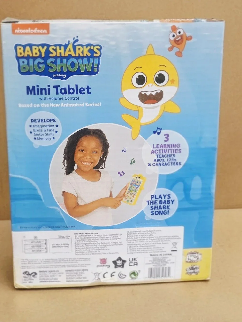 Nickelodeon Baby Shark Yellow Mini Tablet Toy